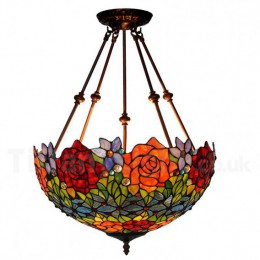 18 Inch Rose Tiffany Flush...