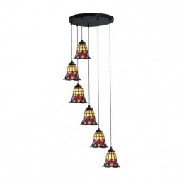 7-Inch Peacock Tail 6-Light...