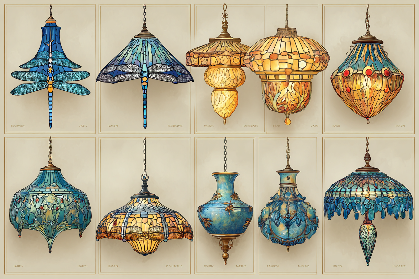 Large Tiffany Staircase Chandeliers for Open Stairwells and Entryways