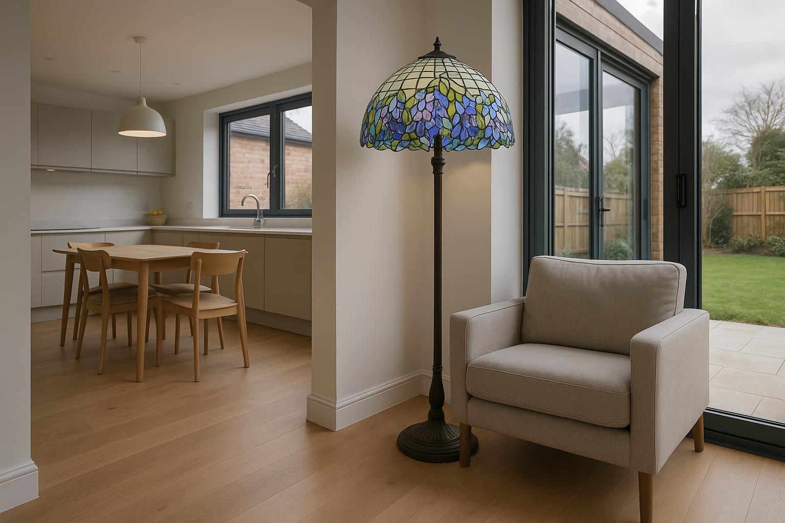 Floral Tiffany-Style Lamps Through a Conservatory Day
