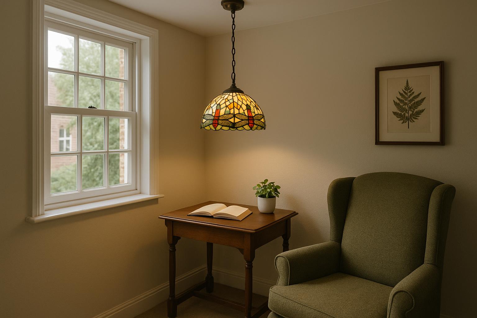 Planning a Room Around a Large Tiffany-Style Floor Lamp