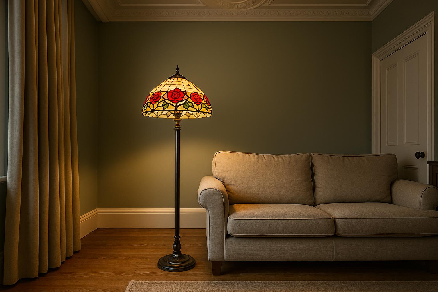 Where a Tiffany-Style Floor Lamp Works Best